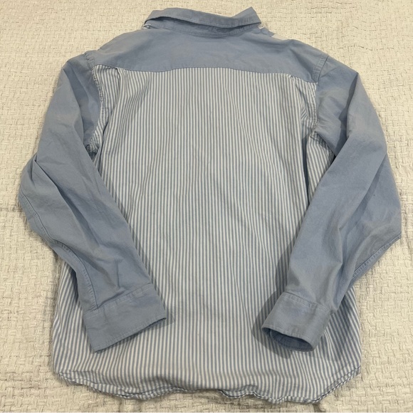 Old Navy Color Block Oxford Button Down Shirt Blue White XL - Picture 3 of 3
